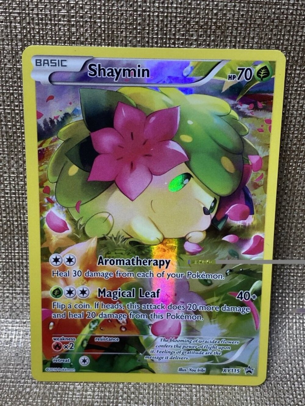 Pokemon Shaymin XY115 Black Star Promo Holo Card